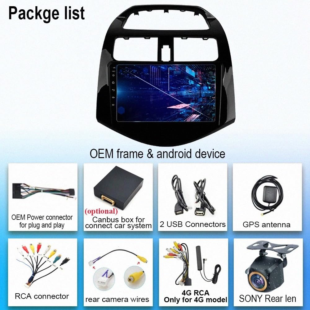 Autoradio Gps Navigation 2 Din per Chevrolet Classic Cruze 2009 Wireless Carplay Android Auto Stereo Auto Bluetooth Ips con Pantalla Táctil con Gps Navigatore/Swc/Mirror Link, 8 Nucleo 6G+128G