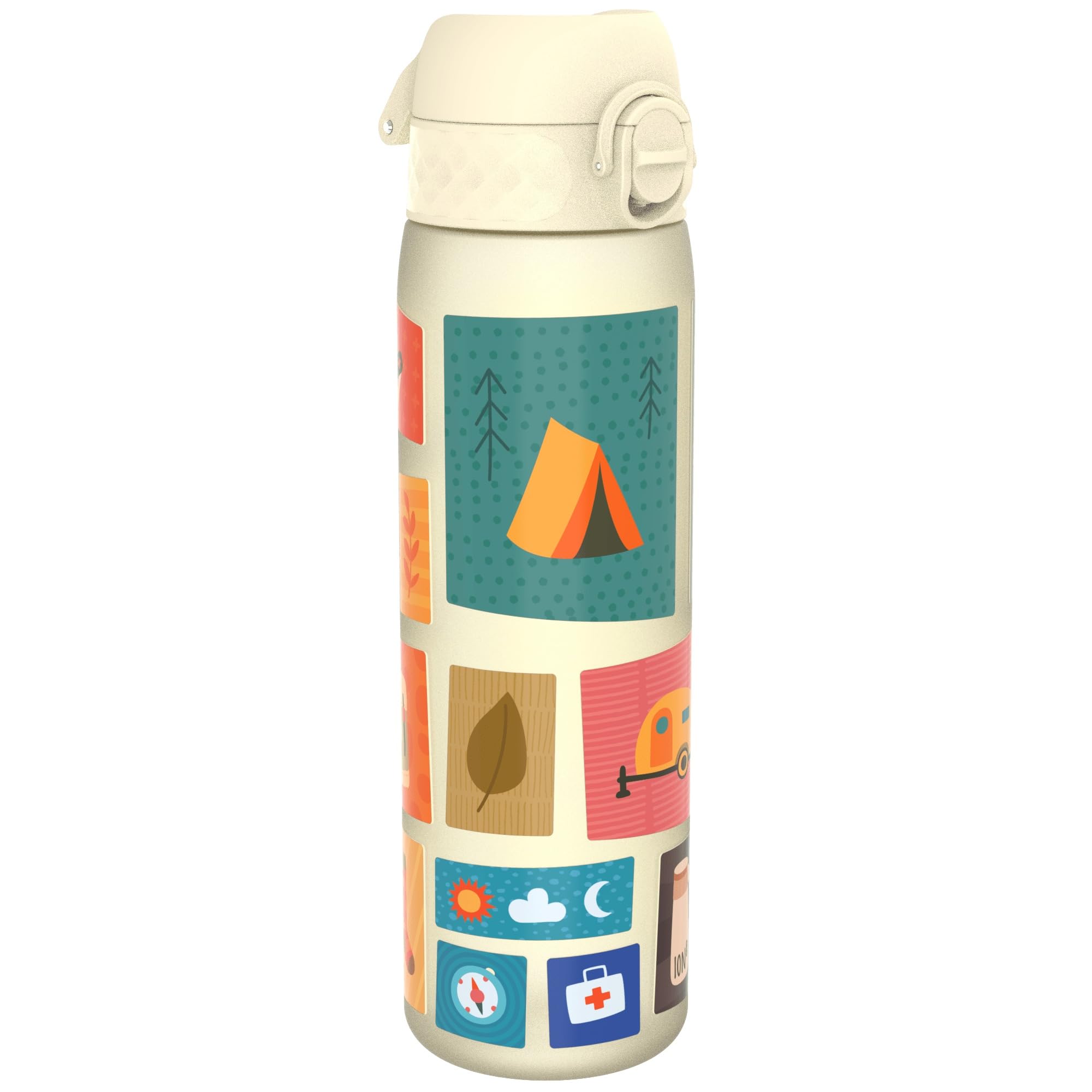 ION8 Water Bottle, 500ml/18oz, Slim Leak Proof & BPA-Free Drinking Bottle, Secure Lock Prevents Spills, Dishwasher Safe