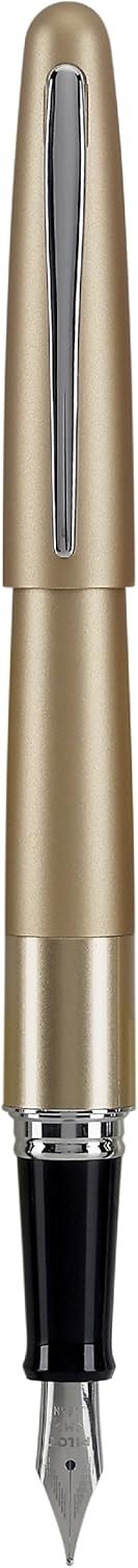 PILOT Metropolitan Collection Fountain Pen, Gold Barrel, Classic Design, Fine Nib, Black Ink (91112)