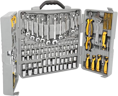 Miniatura 5 de TUFFIOM Juego de herramientas de 205 piezas, kit de herramientas mecánicas, kit de herramientas manuales para el hogar general con caja de