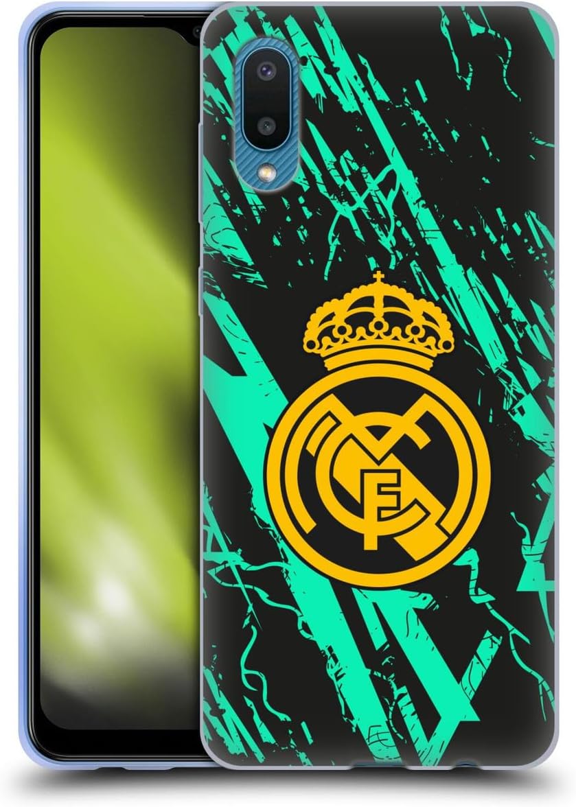 Head Case Designs Officially Licensed Real Madrid CF Green Gold Urban Gel Case [Military Grade Protection] Compatible With Samsung Galaxy A02/M02 (2021)