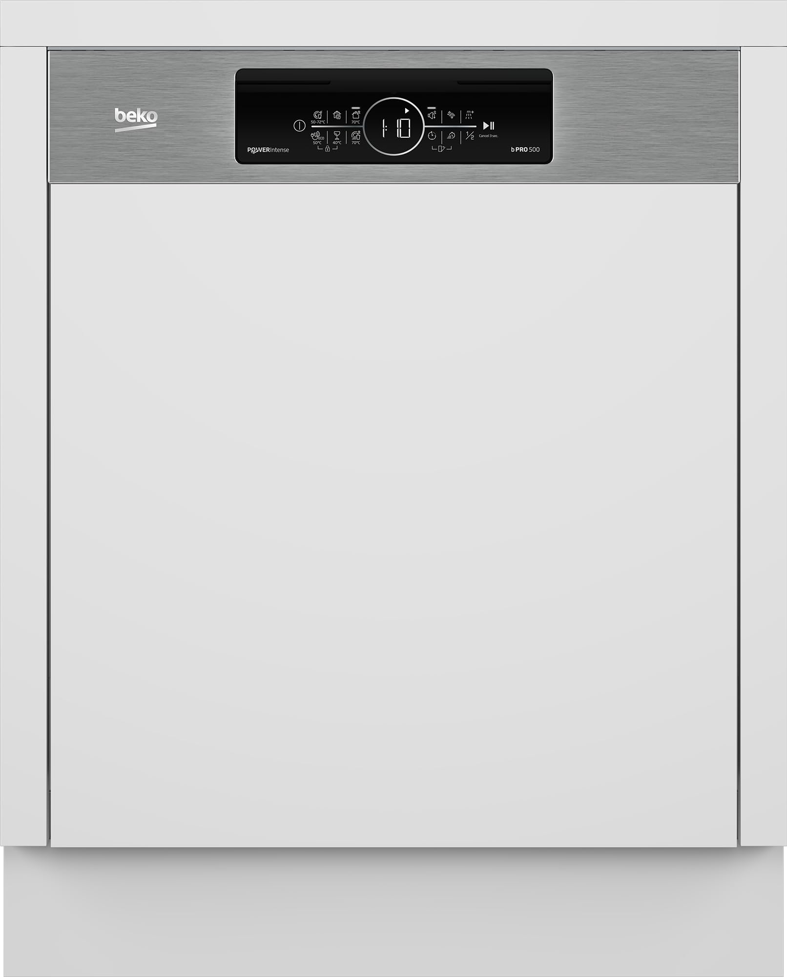 Beko BDSN36550XP Geschirrspüler 60 cm teilintegriert 15 Maßgedecke PowerIntense SilentWash SelfDry SensorAdapt weiß
