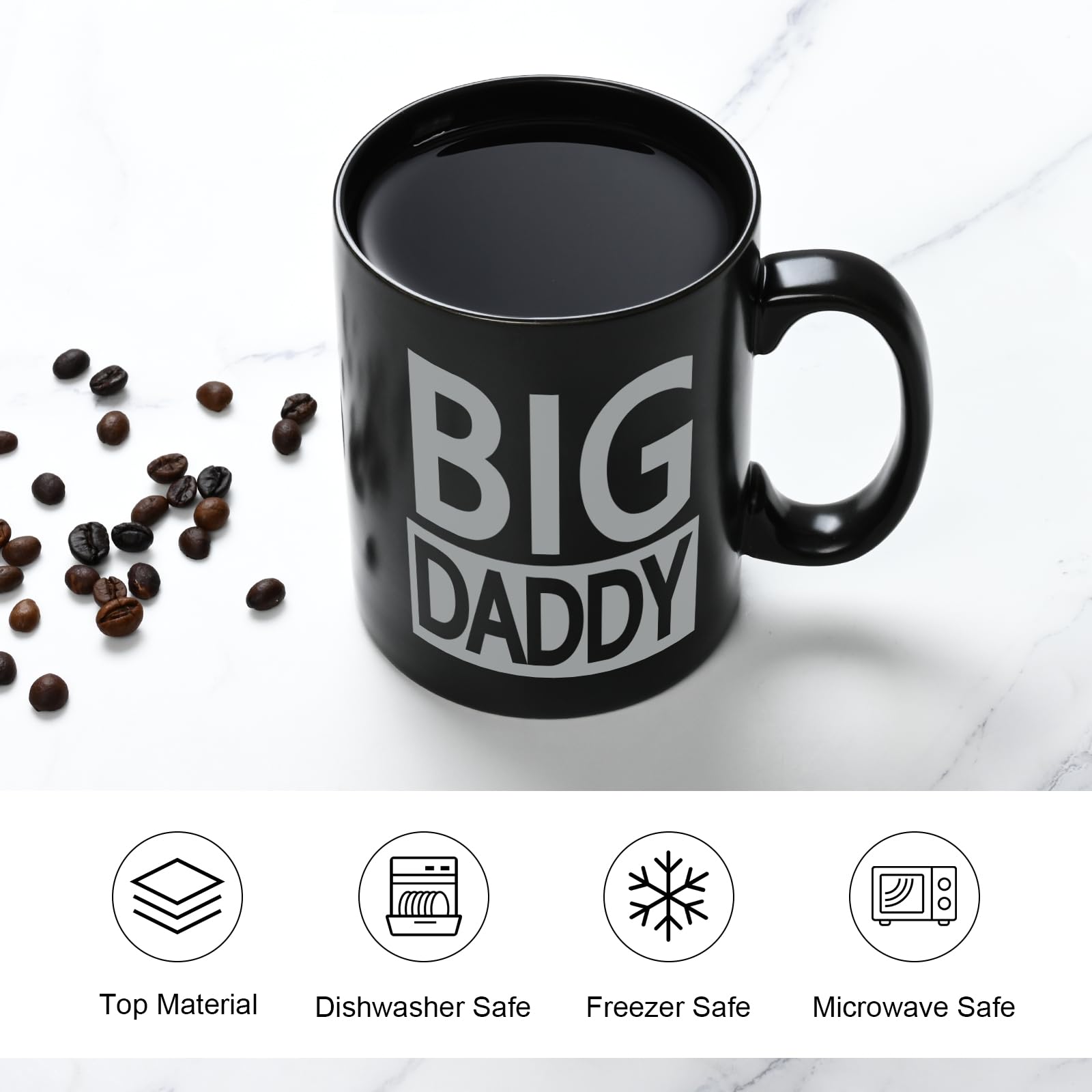 Cabtnca Taza Big Daddy, regalos para papá, regalos de cumpleaños para el día del padre de parte de la hija, regalos para papá para el día del padre, taza de café para papá, regalos geniales para papá,