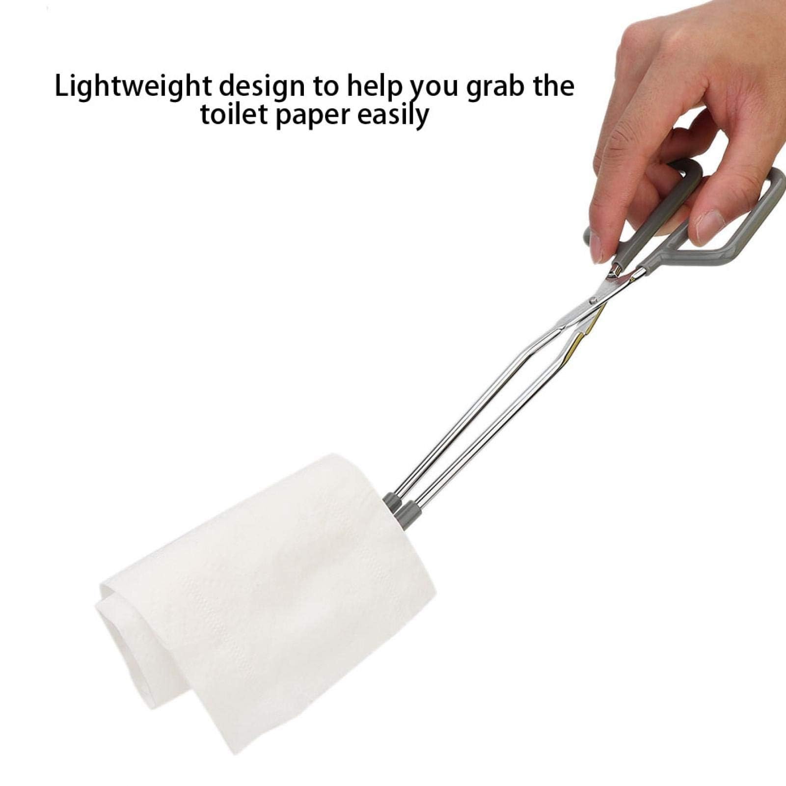 Agatige Essuie Fesse pour Handicapé, Pince Papier Toilette Pinces pour Papier Toilette Longues Aide à la Toilette Bottom Wiper pour Femmes Enceintes Âgées(12 in)