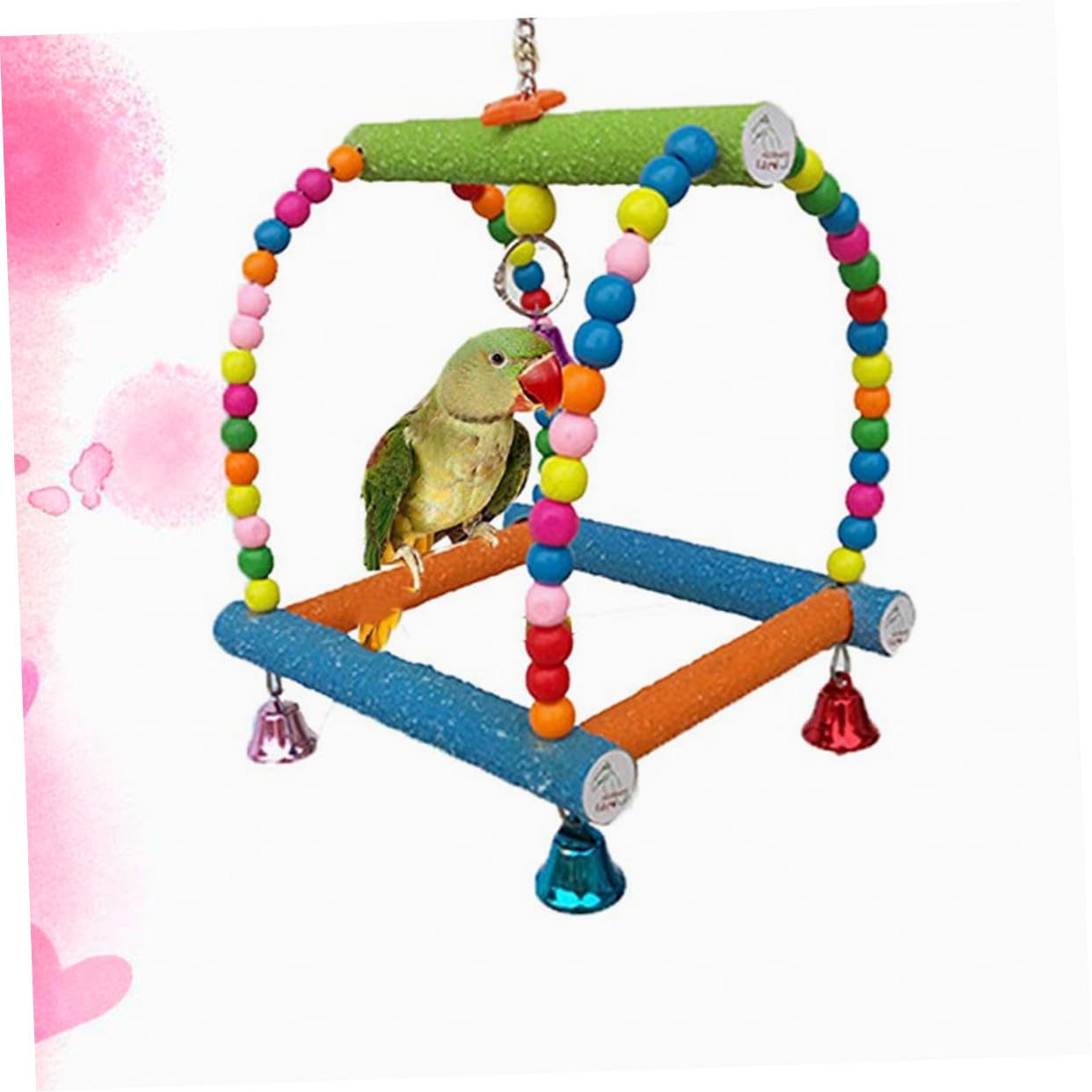 BESPORTBLE Giocattolo per Pappagallo con Altalena Scala Giocattolo per Pappagallo Realizzato in Materiale Sicuro per Il Gioco dei Pappagalli da Masticare