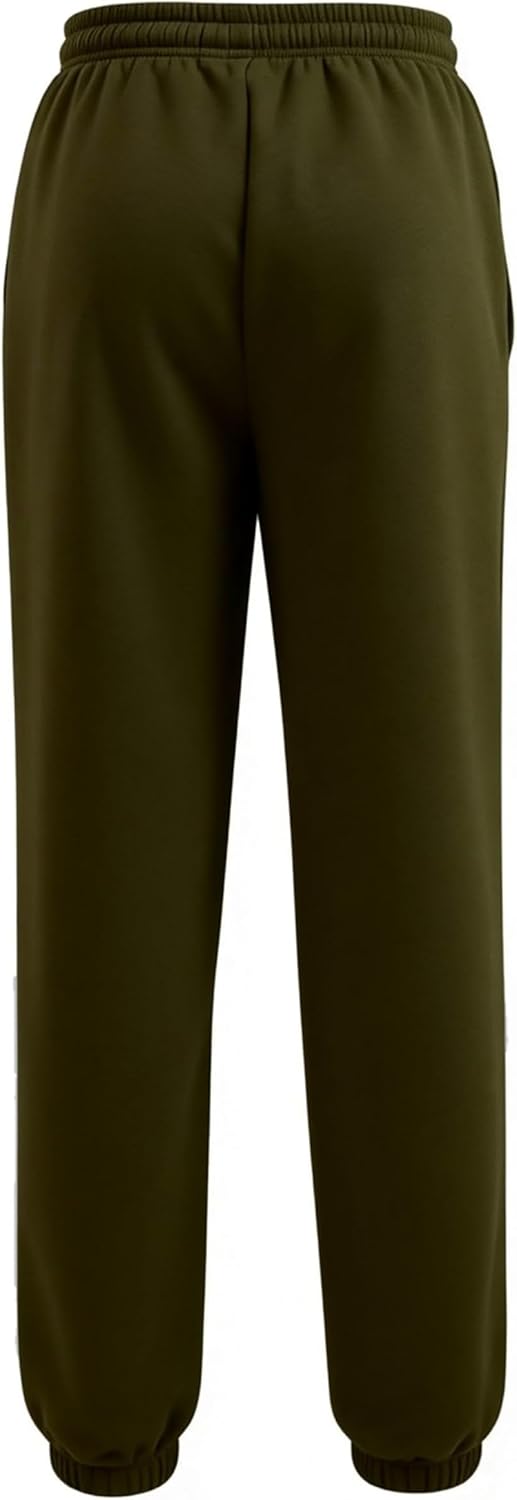 Men's Sweatpants Fleece Joggers Elastic Bottom Pants with Pockets Tapered Athletic Elastic Drawstring Sweatpants for Men - Image 6