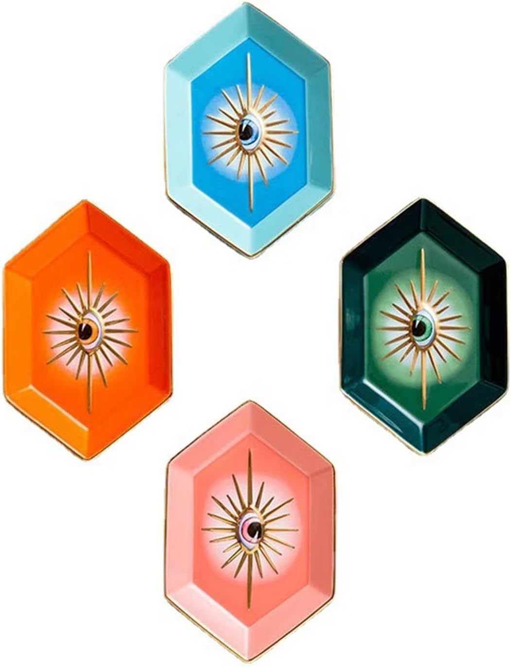 Wheel Speed Sensor Creative Colorful Big Starry Sky Eye Tray Ceramic Decoration Ornaments Jewelry Storage Tray Plate Candy Dish Ashtray Household ABS Wheel Speed Sensor Front(6) image 5