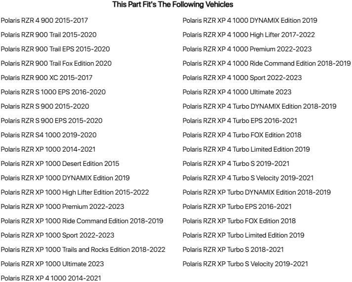 Tusk 1876290004 UTV Floor Mats Front