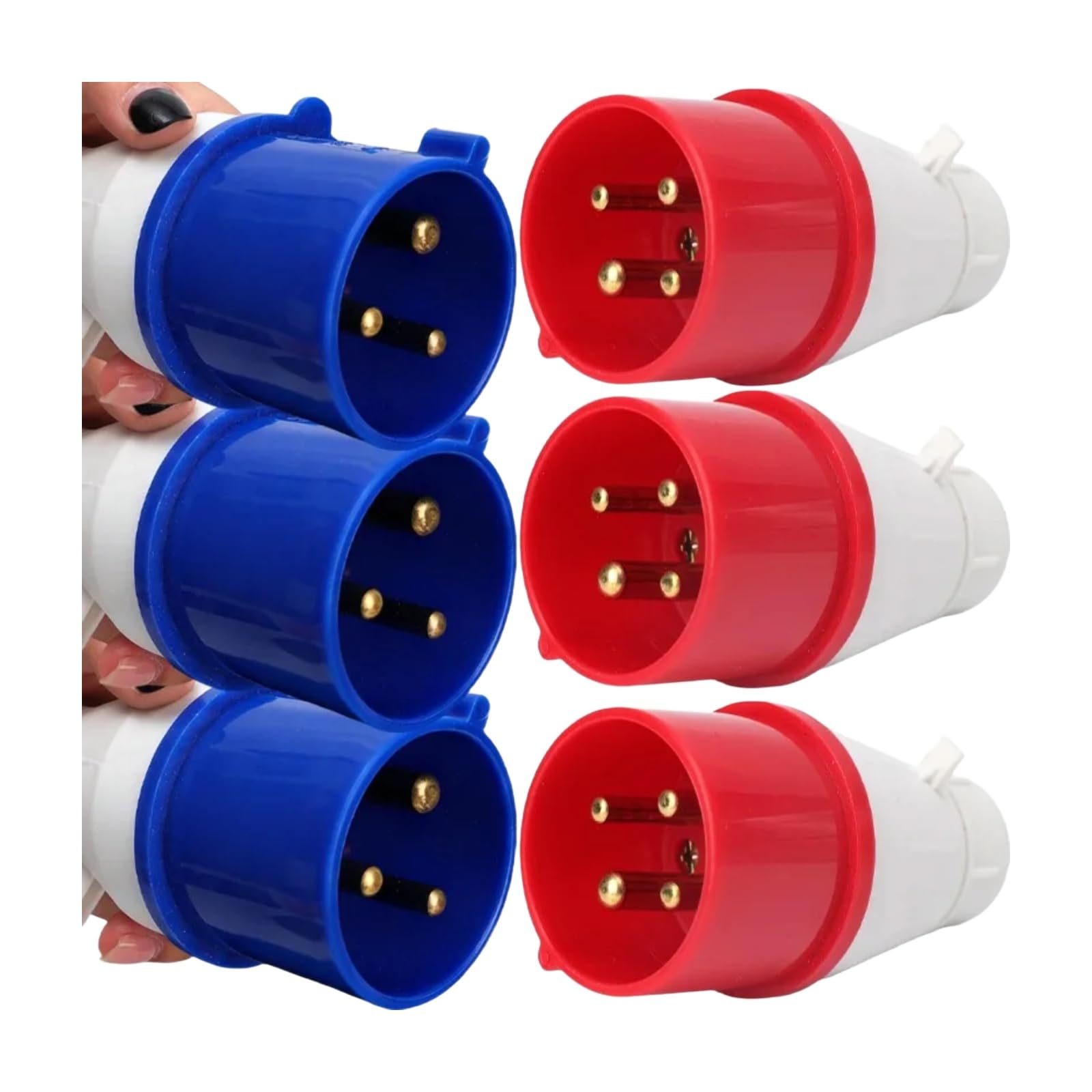 Industrielle Steckdosen IP44 Wandverschluss EU 380V 415V(16A 3P 1PC)
