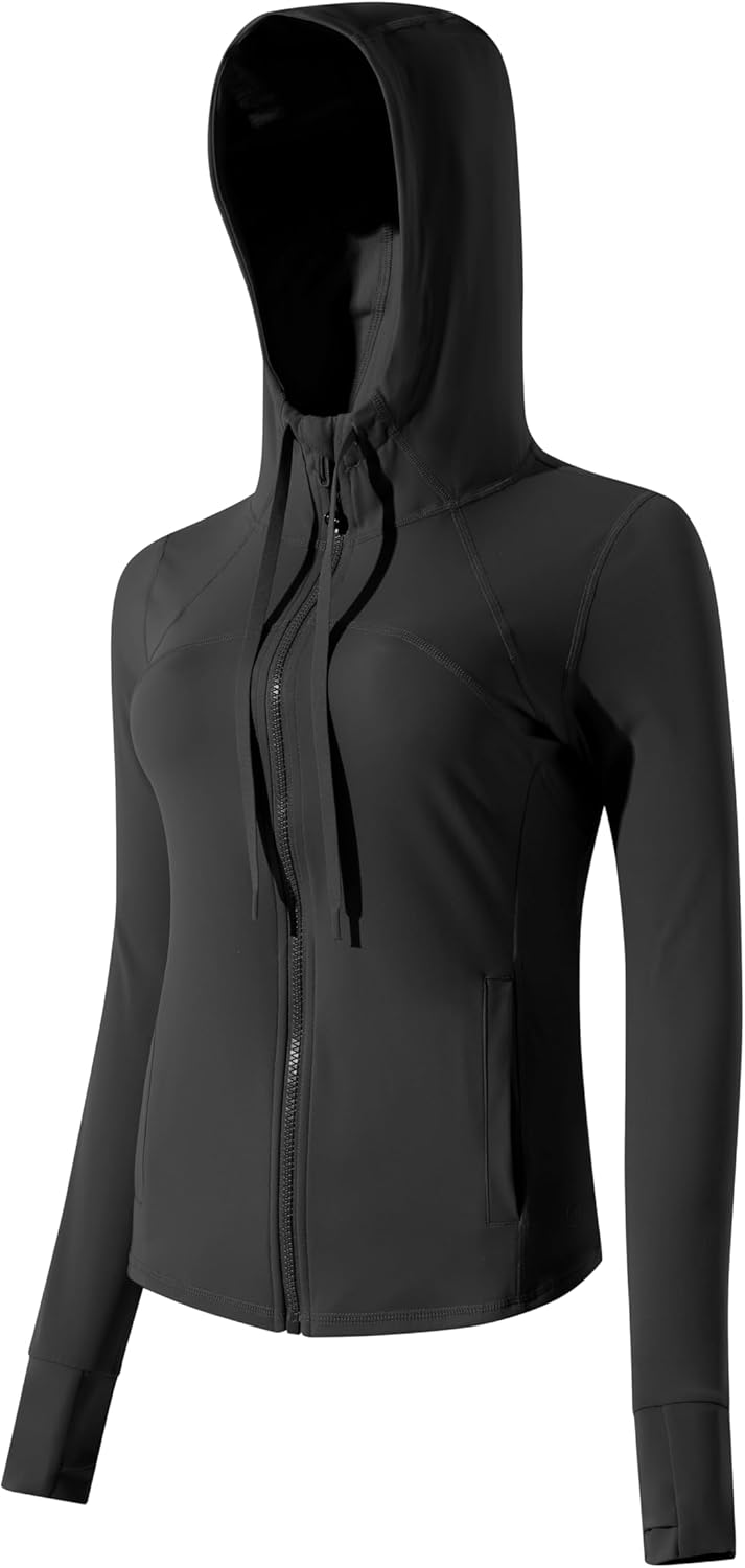 Athelic Zip-up Hoodies for Women and Big Girls (US, Alpha, X-Large, Black)