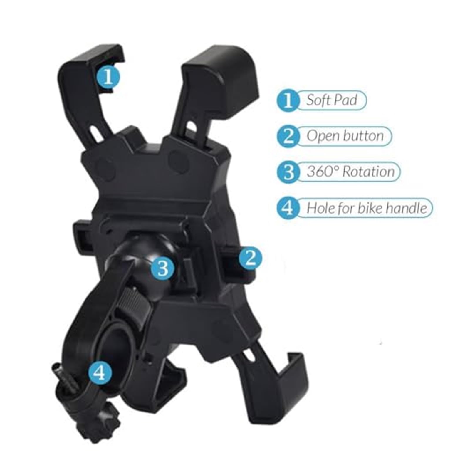 Supporto telefono bicicletta Per Kymco Per 400i Supporto Telefono Da Moto Impermeabile Regolabile Con Protezione Antiurto A Sgancio Rapido Per La Guida All'aperto(‎G)