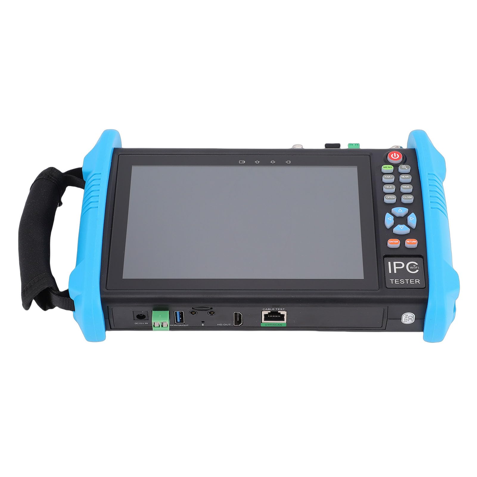 IP Kamera Tester 1080P CCTV Tester HDMI Tester mit 7 Zoll IPS Touchscreen CCTV CVBS Analog Tester mit POE/WIFI/8G-TF-Karte/HDMI-Ausgang/RJ45 TDR/Dual Window Test/Firmware(IPC-9800-Plus)