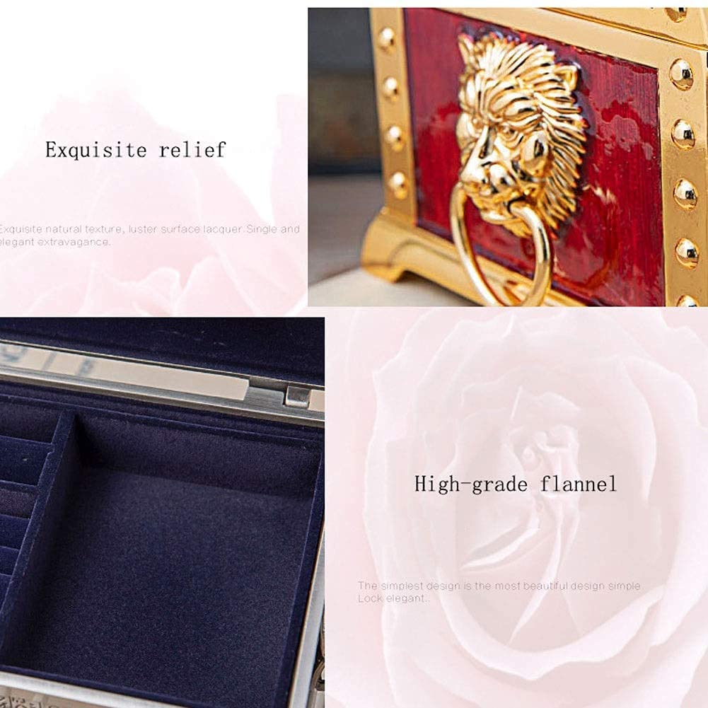Schmuckschatulle, Schmuckkästchen, Mini-Kreativ-Schmuckkästchen, Organizer-Stil, Vintage-Piraten-Sammelbox, Aufbewahrungsbox für Schmuck, einfach und tragbar Beauty Comes
