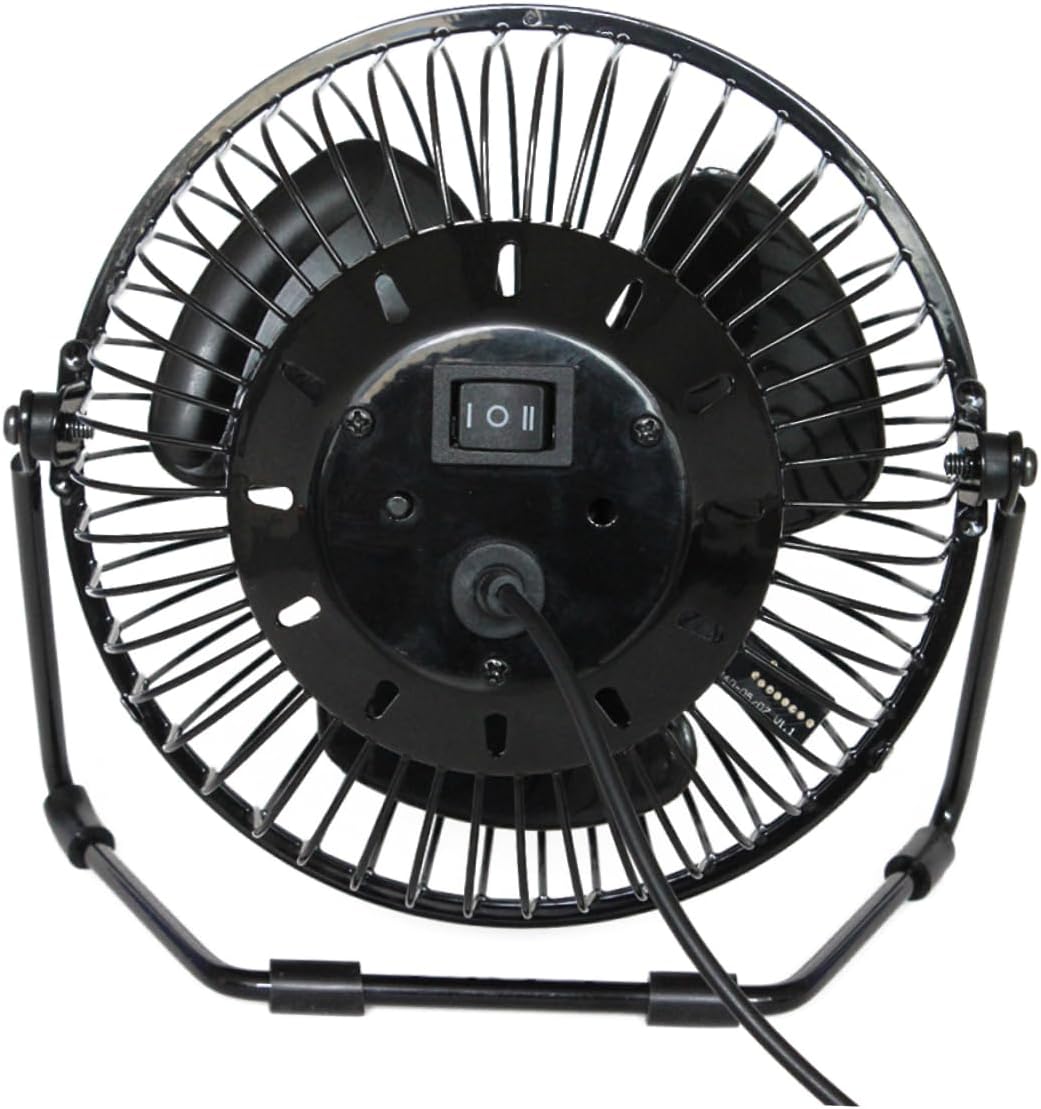 ABOOFAN 2pcs Desk Display Build Portable Clock Mini LED with Temperature USB Metal Calendar Cooling Message Home Small for Office Desktop and Fan in