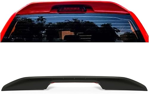 KUAFU Alerón de cabina compatible con camioneta Ford Ranger 2019-2023, ala superior de techo de 4 puertas, plástico pintado en negro