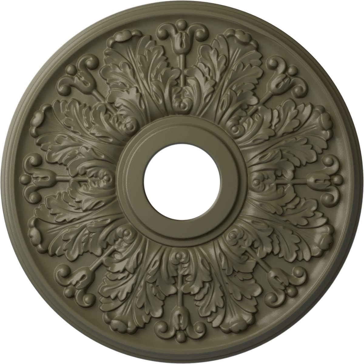 Ekena Millwork CM16APSSF 16 1/2"OD x 3 5/8"ID x 1 1/8"P Apollo Ceiling Medallion, Spartan Stone