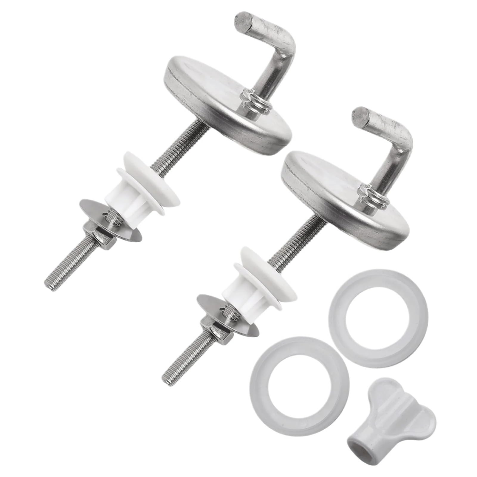 Toilet Hinges Replacement 2Pcs Toilet Seat Hinge Adjustable Knob for Hinger Washer Stainless Steel for Lid Part