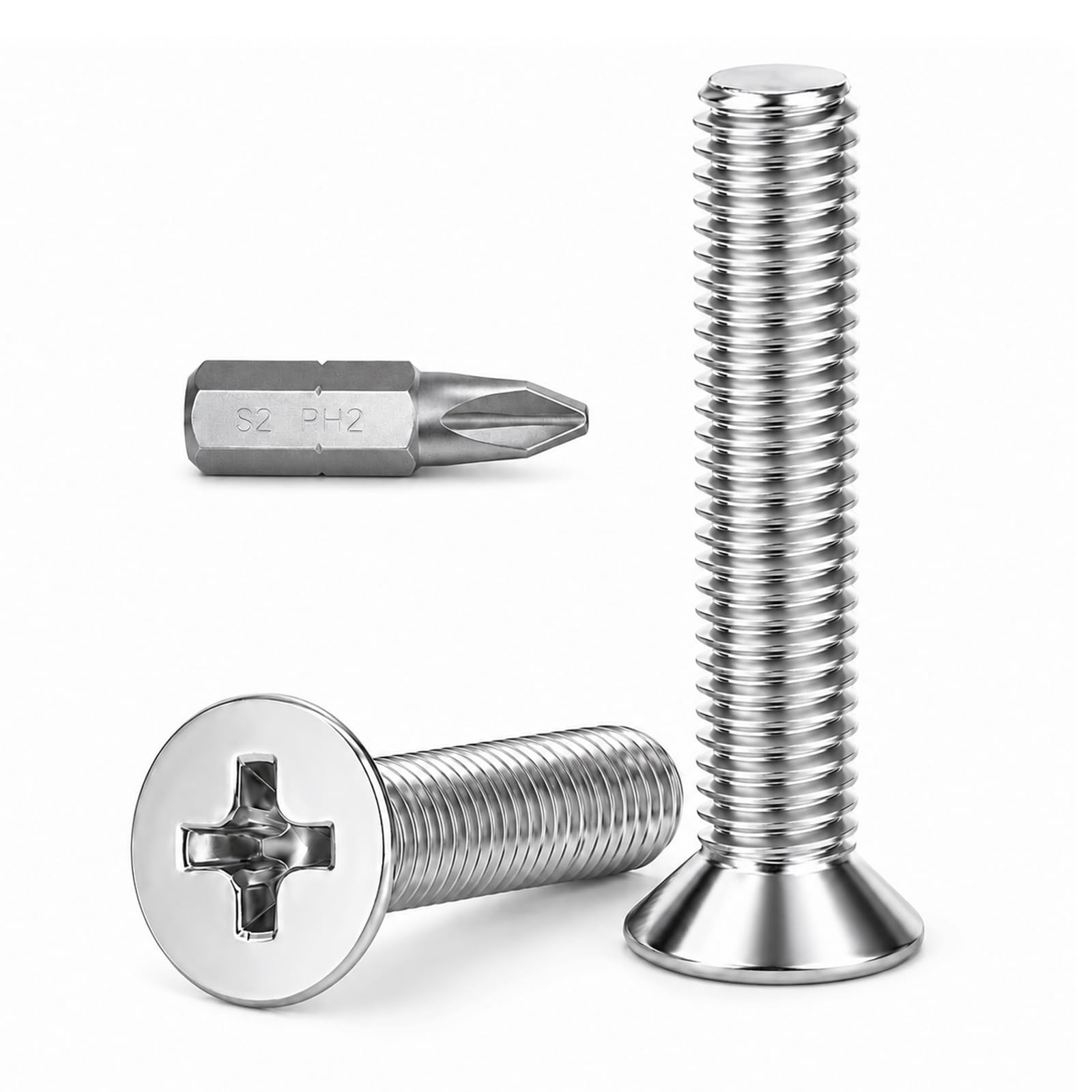 Wavanta 100Pcs M4 x 20mm Countersunk Machine Screws