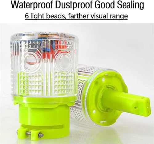 Miniatura 10 de Luz de advertencia estroboscópica solar, luz de advertencia estroboscópica de emergencia solar de una sola columna, luz de advertencia