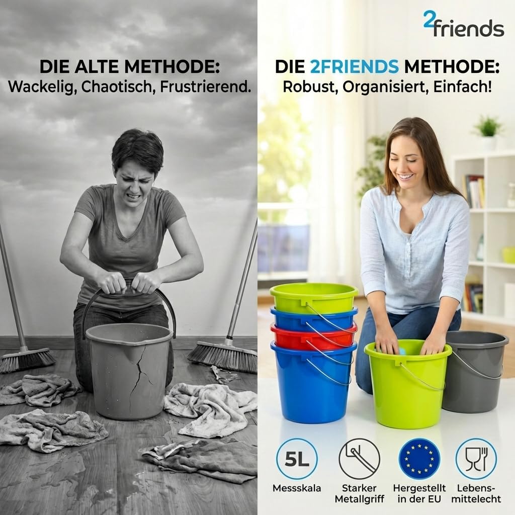Secchio Modello Eco, Secchio Per Tacchino Da 5 L, 3 Secchi Di Plastica