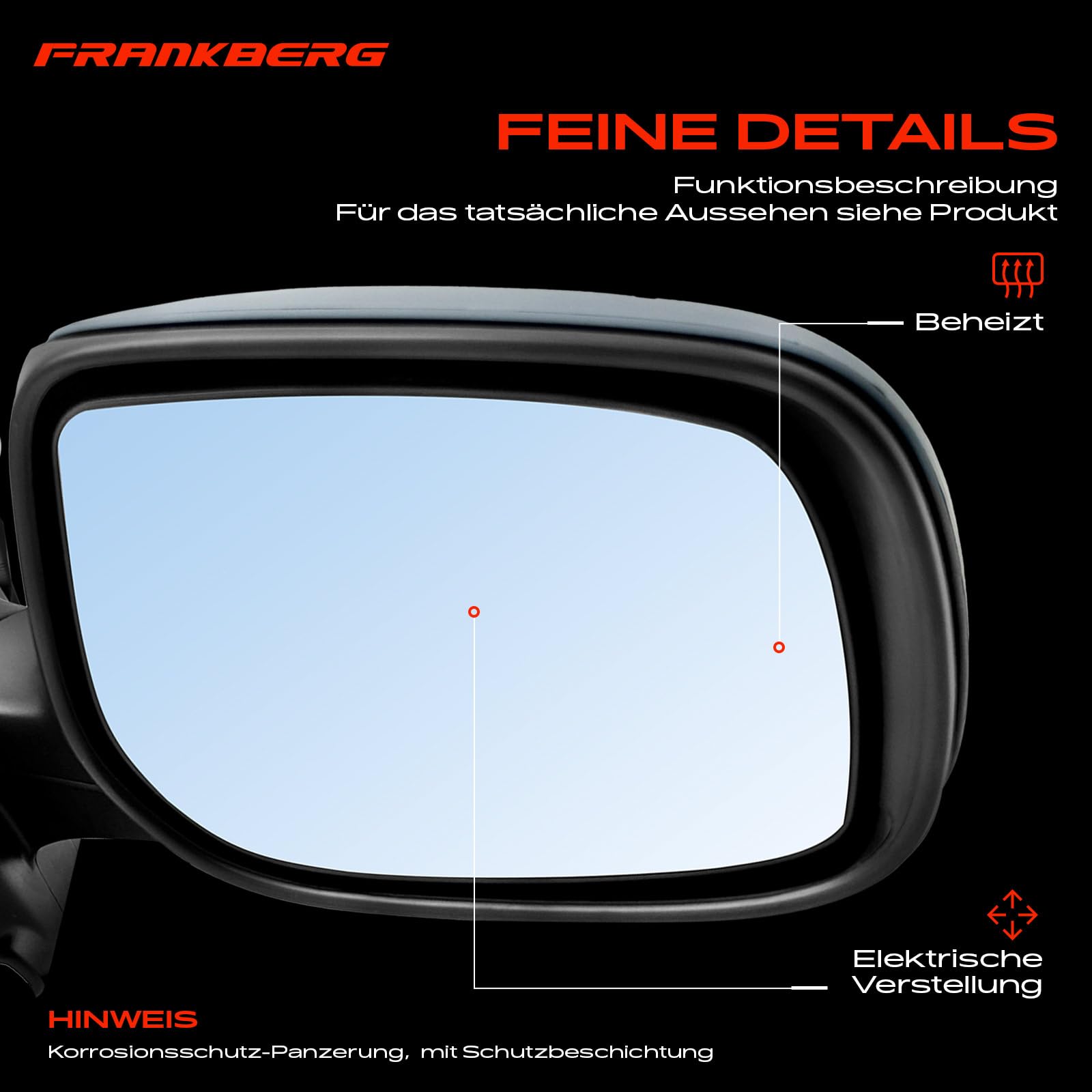 Frankberg Specchietto retrovisore esterno elettrico destro 879150D901