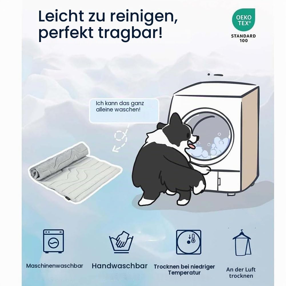 Pfoten Kühlmatte, Pfotenchill - Die Innovative Kühlmatte Für Hunde, Pfotenfrost Kühldecke Für Hunde, Aus Kühlgewebe Wendbar, Selbstkühlend Kühlbett Für Zu Hause, Reise (XL(150 x 101 cm))