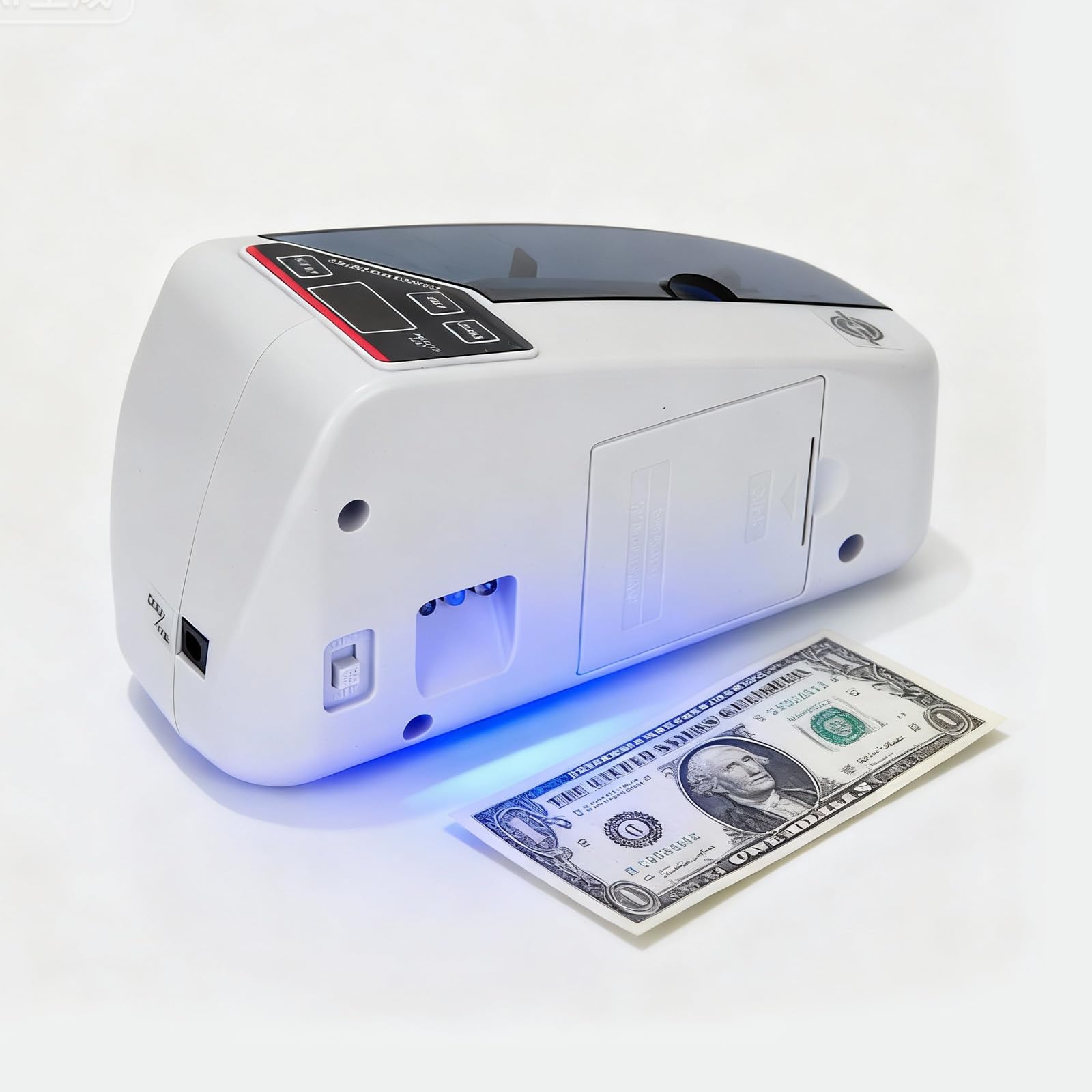 WINB Contatore di denaro con rilevamento di contraffazioni UV - Contatore contatore di contanti portatile, 600 note/min ad alta velocità per banconote e valuta