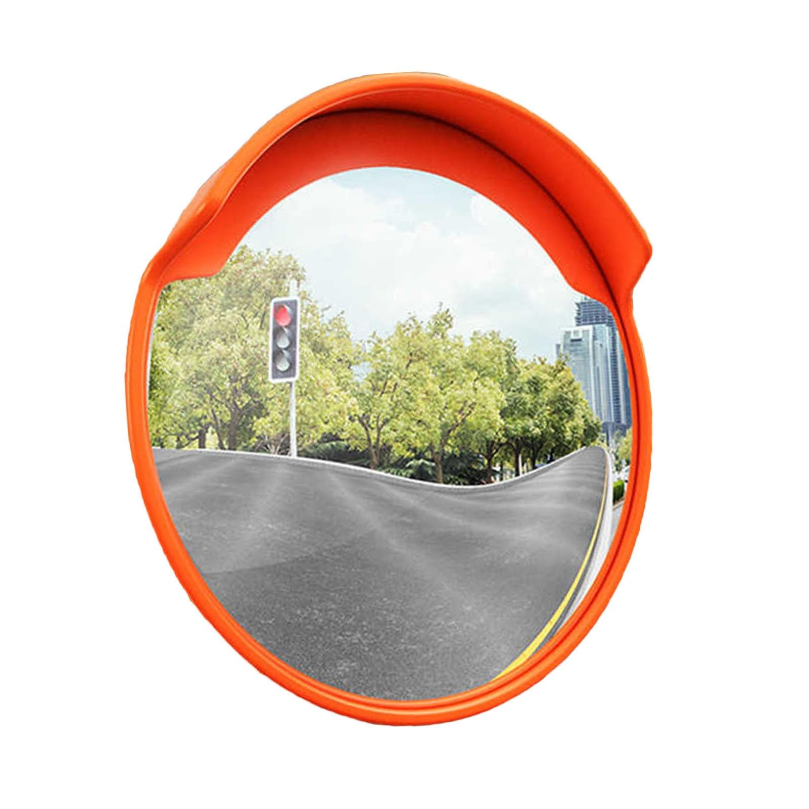 Wypukłe Lusterko Bezpieczeństwa Z Osłoną Przeciwodblaskową | Okrągły Szerokokątny | Duże okrągłe lusterko bezpieczeństwa do parkingów, podjazdów i magazynów(80cm)