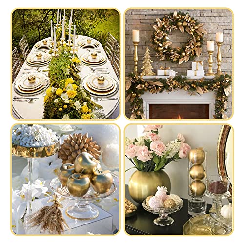 Lueyao Artificial Apples Fake Apples Fake Fruit Lifelike Simulation Apples For Home Kitchen Table Basket Photography Party Decoration Gold 6 Pcs #TOP3