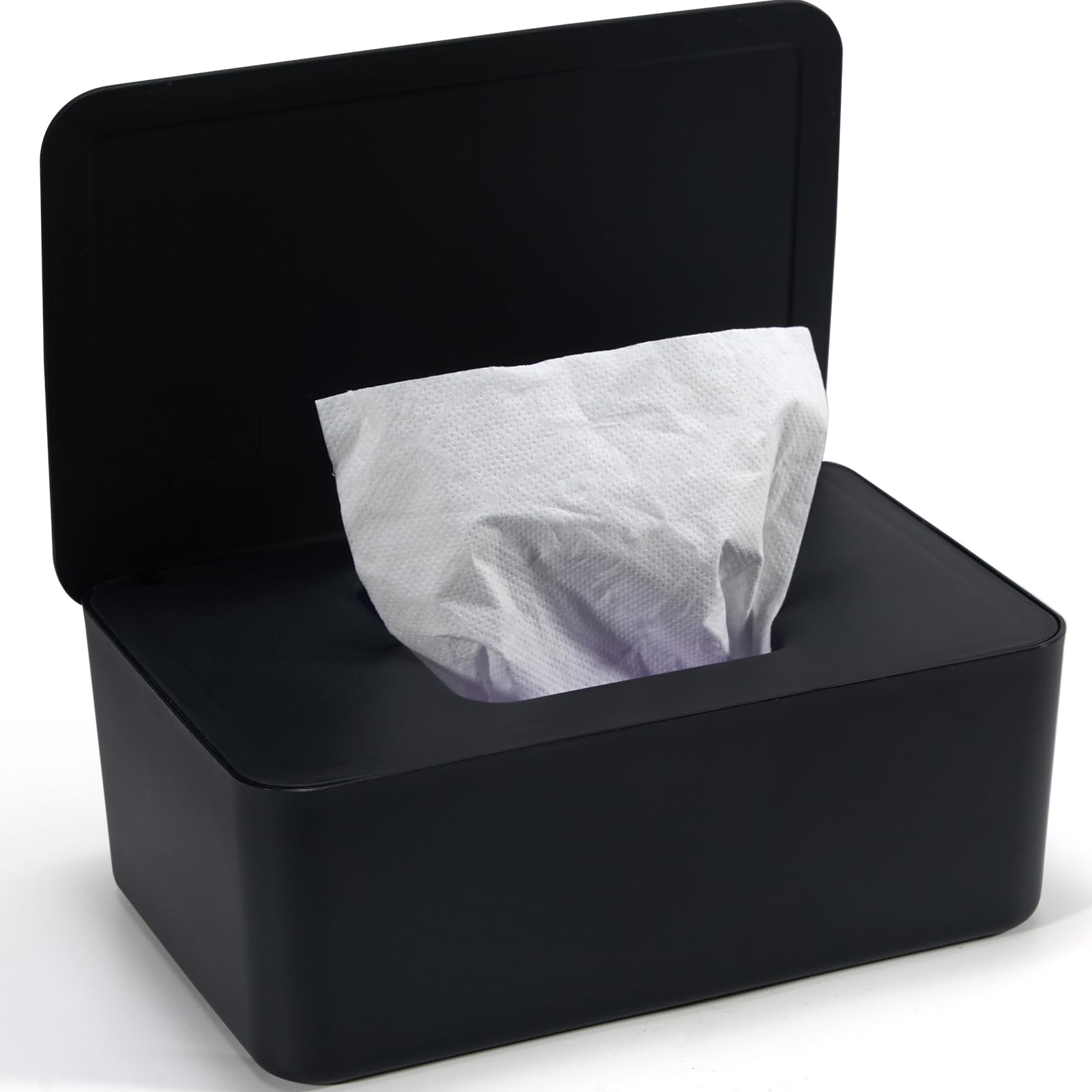 Wet Wipes Box Black Wet Wipes Box for Baby, Box for Wet Toilet Paper, Wet Wipes Box Storage Box with Lid Holds Wipes, Wet Paper Box for Home and Office