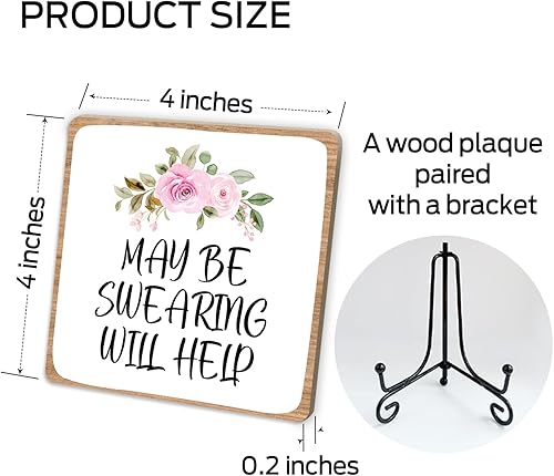 Miniatura 2 de Letreros de mesa de madera con texto en inglés "Always Remember You Are Braver Than You Think" (Always Remember You Are Braver Than You Think),