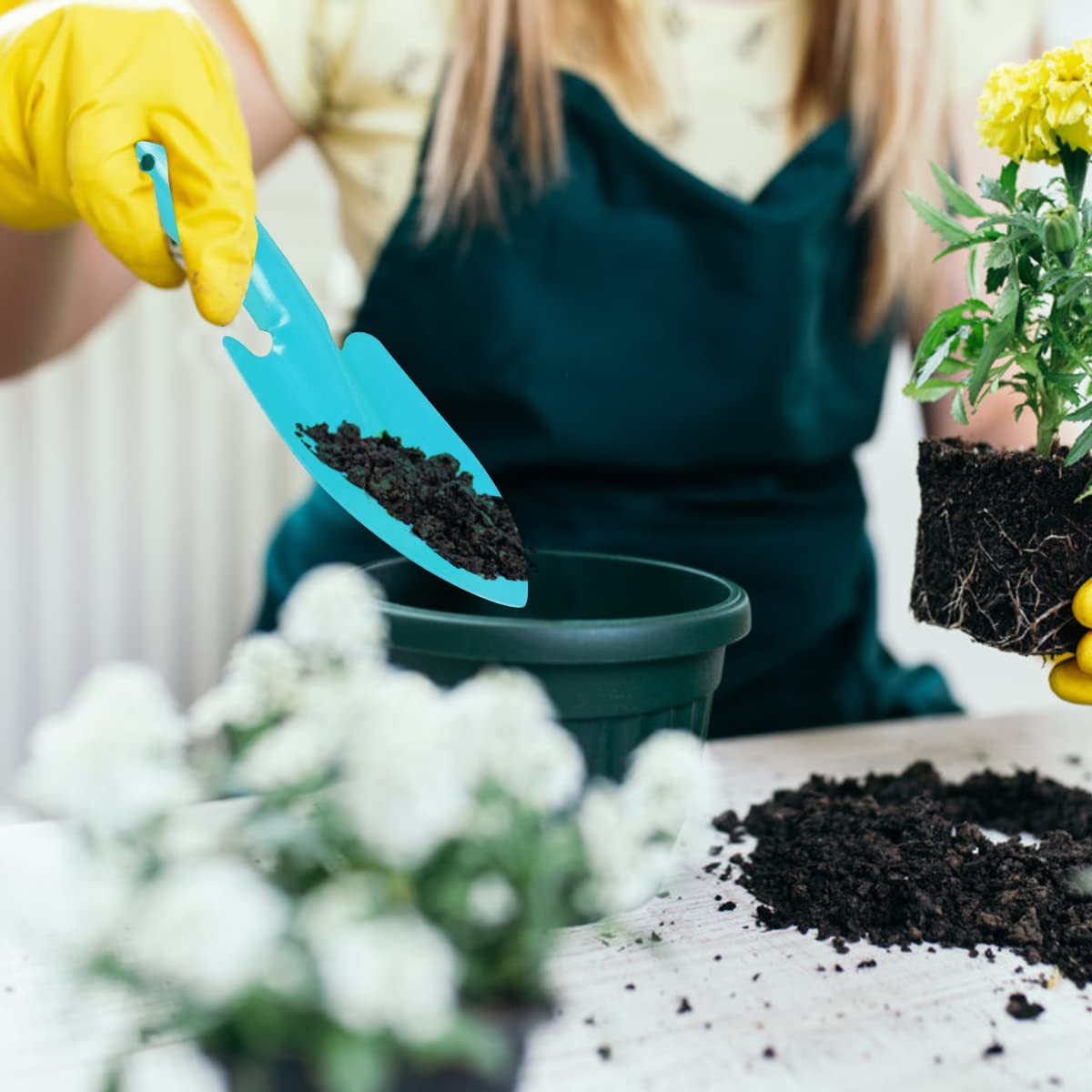 Bunte Mini-Garten-Handschaufeln aus Metall, Gartengeräte für Kinder, Jugendliche, Erwachsene, Bodenpflanzung, Sandkasten (15 Stück gemischte Farben)