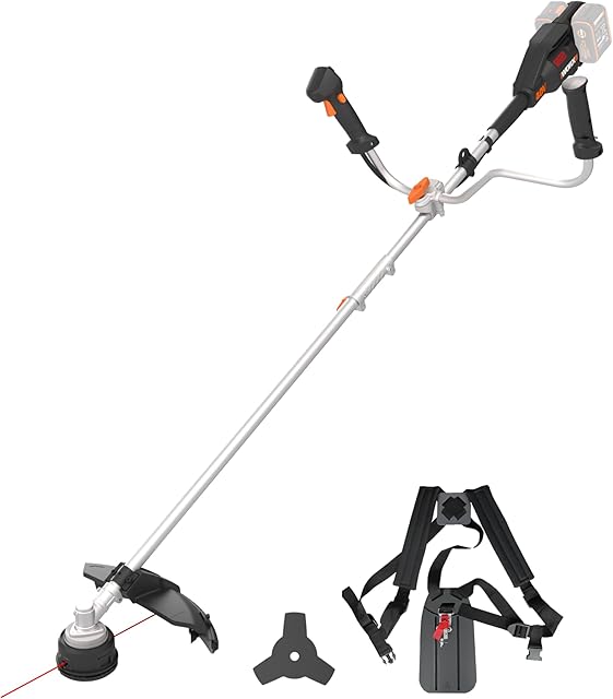 Worx Worx 40V Akku-Freischneider WG084E.9 Brushless (40V PowerShare, Profi-Klinge, Anti-Vibrations-Doppelhandgriff) — Trimmer & Sensen