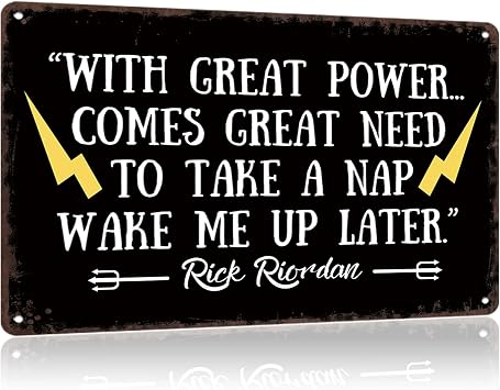 Vintage Metal Sign Percy Jackson Quote Poster Retro Tin Signs Funny Aluminum Sign For Man Cave, Garage, Living Roome, Cafe And Pub Decoration 8 X 12 Inch