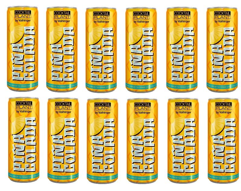 12 Dosen Cocktail Plant Vaihinger Pina Colada 10,1% Vol. Cocktail ready to drink a 250ml inc. EINWEG Pfand - [Enthält Sulfite] + Space Riegel von Onlineshop Bormann