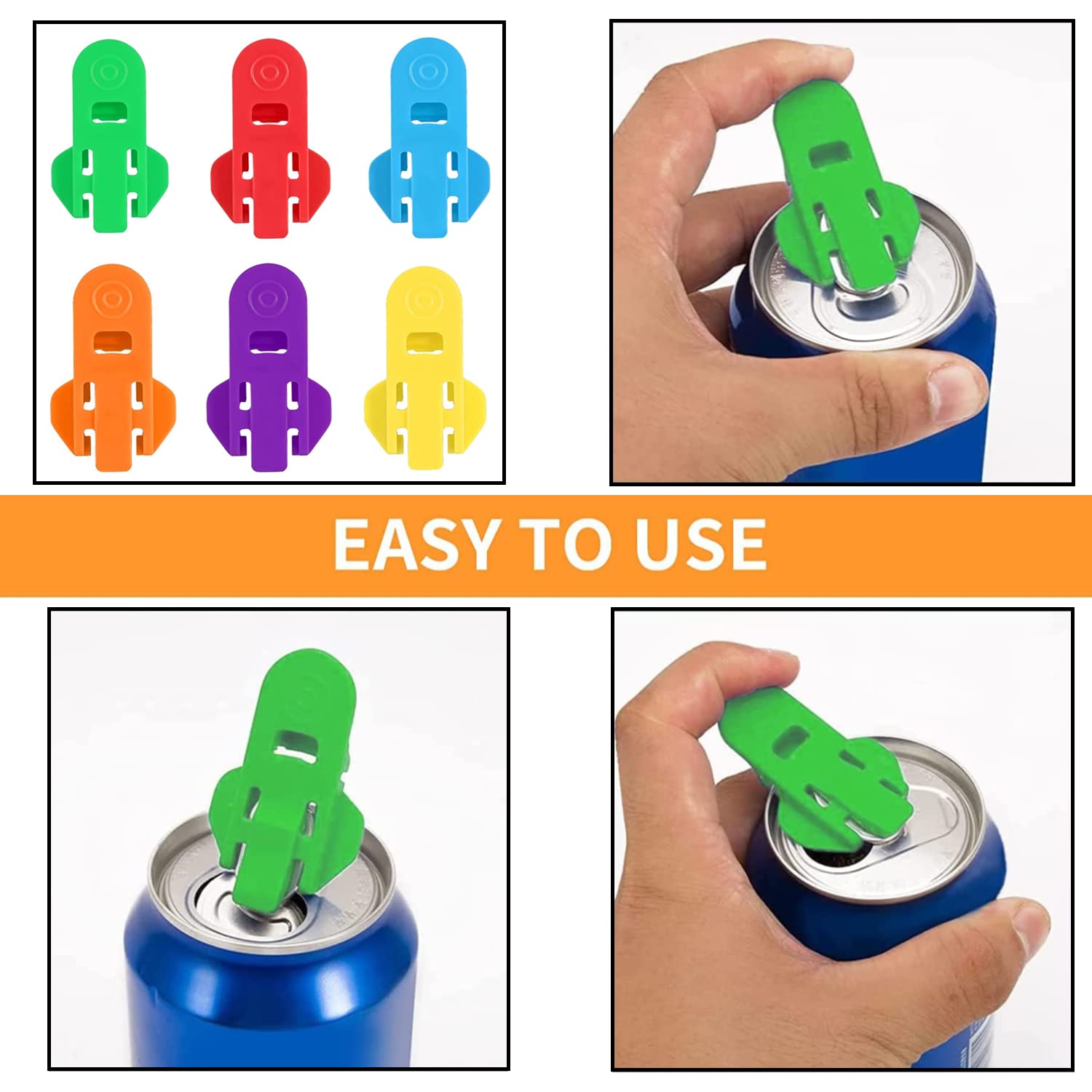 Lot De 6 Décapsuleurs Fins Pour Canettes De Soda