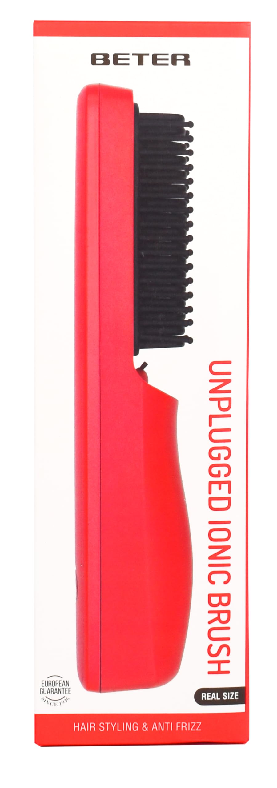 Beter - Thermal Smoothing Brush, Wireless Ionic Brush GRWM, Professional Hair Straightener, 200C, Fast Heating, Anti-Scald Protection, Anti-frizz, USB Rechargeable, Red - Image 3