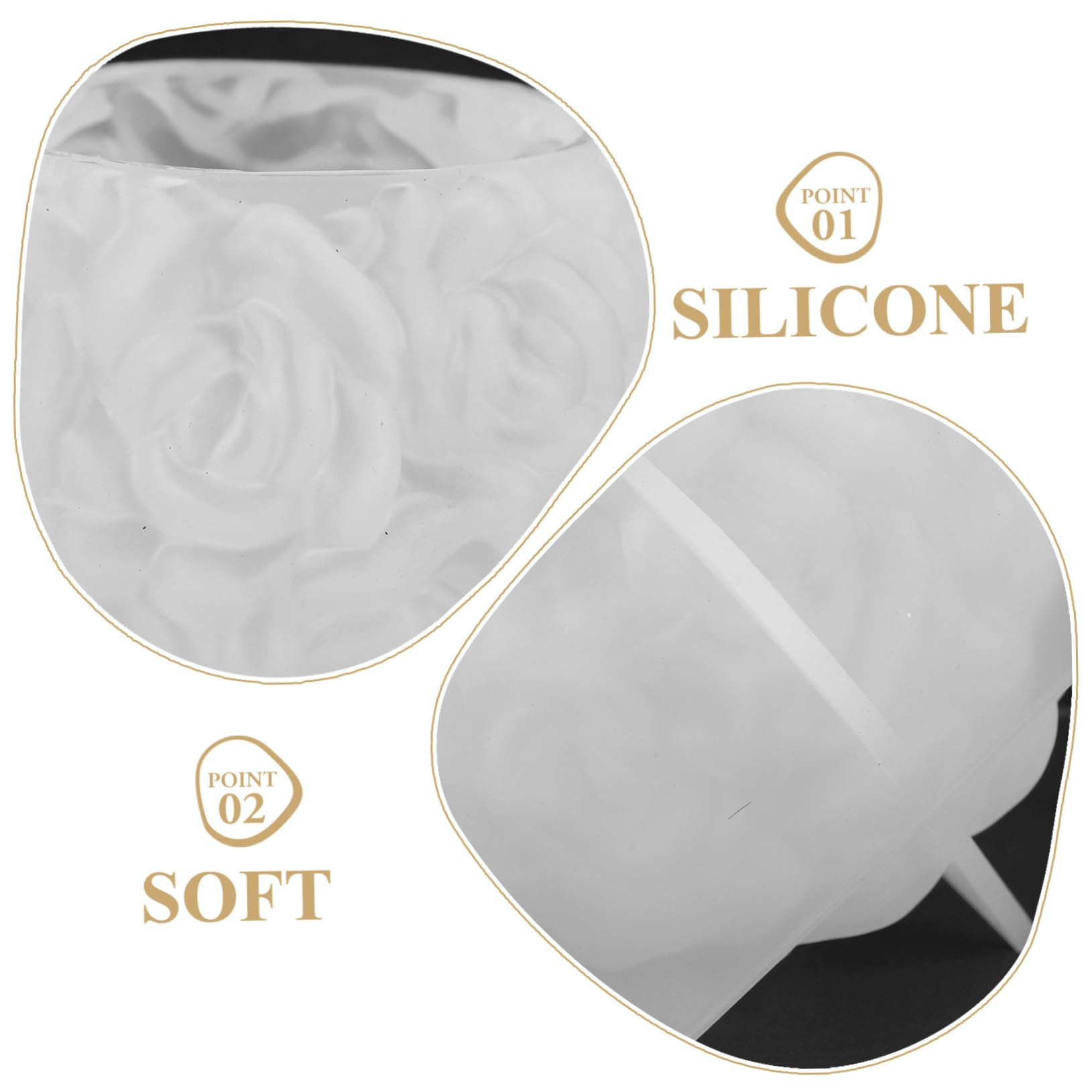 TEHAUX 4piezas Molde De Para Aromáticas Molde Para Decoración De Flexible y Reutilizable Para Creación De Personalizadas