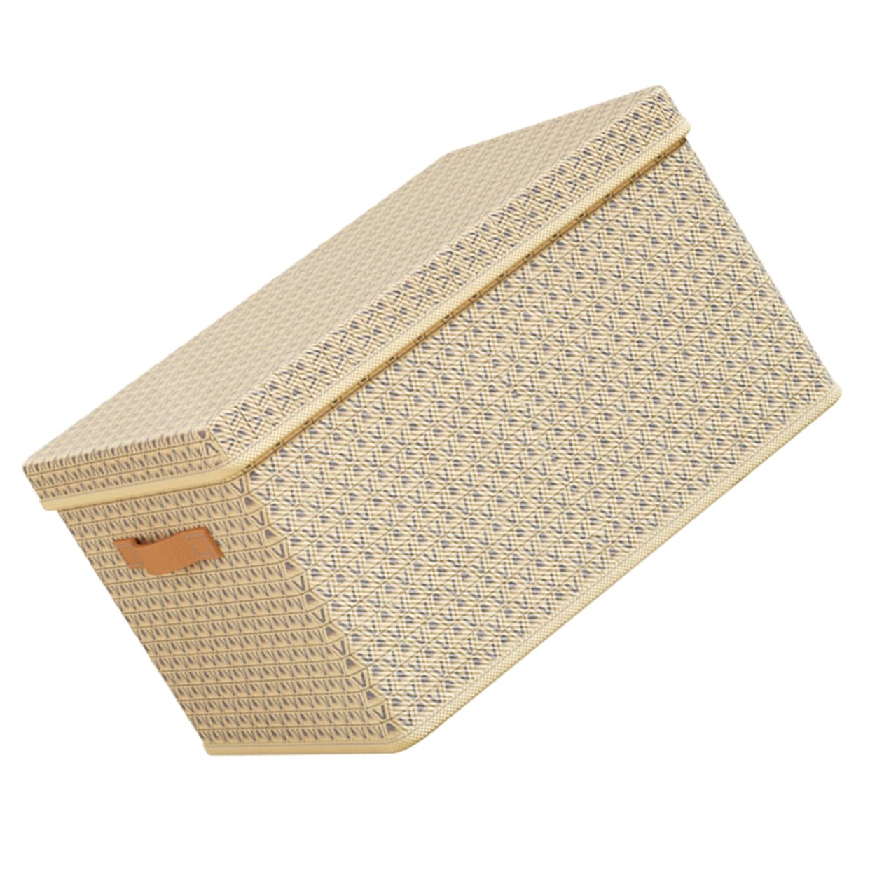 ABOOFAN Contenitore Pieghevole con per Vestiti e Giochi Organizer in Beige Scatola Portaoggetti Leggera con Maniglie per Armadio e Casa