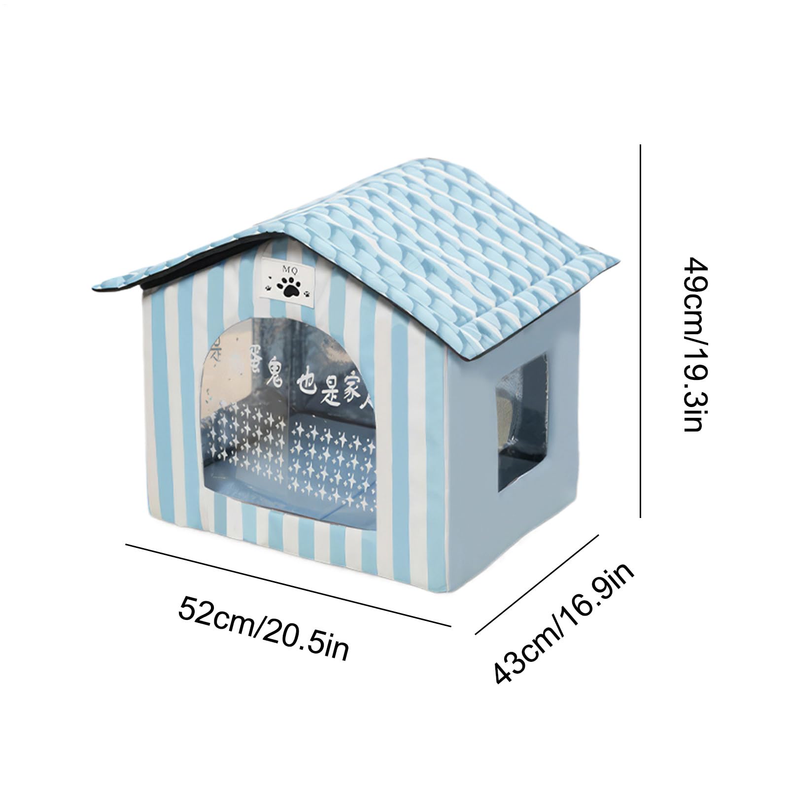 Casita Refrescante para Gatos Exterior Caseta Aislada para Exterior con | Refugio Mascotas Verano Para Patio Terraza Balcón Jardín Salón Exterior