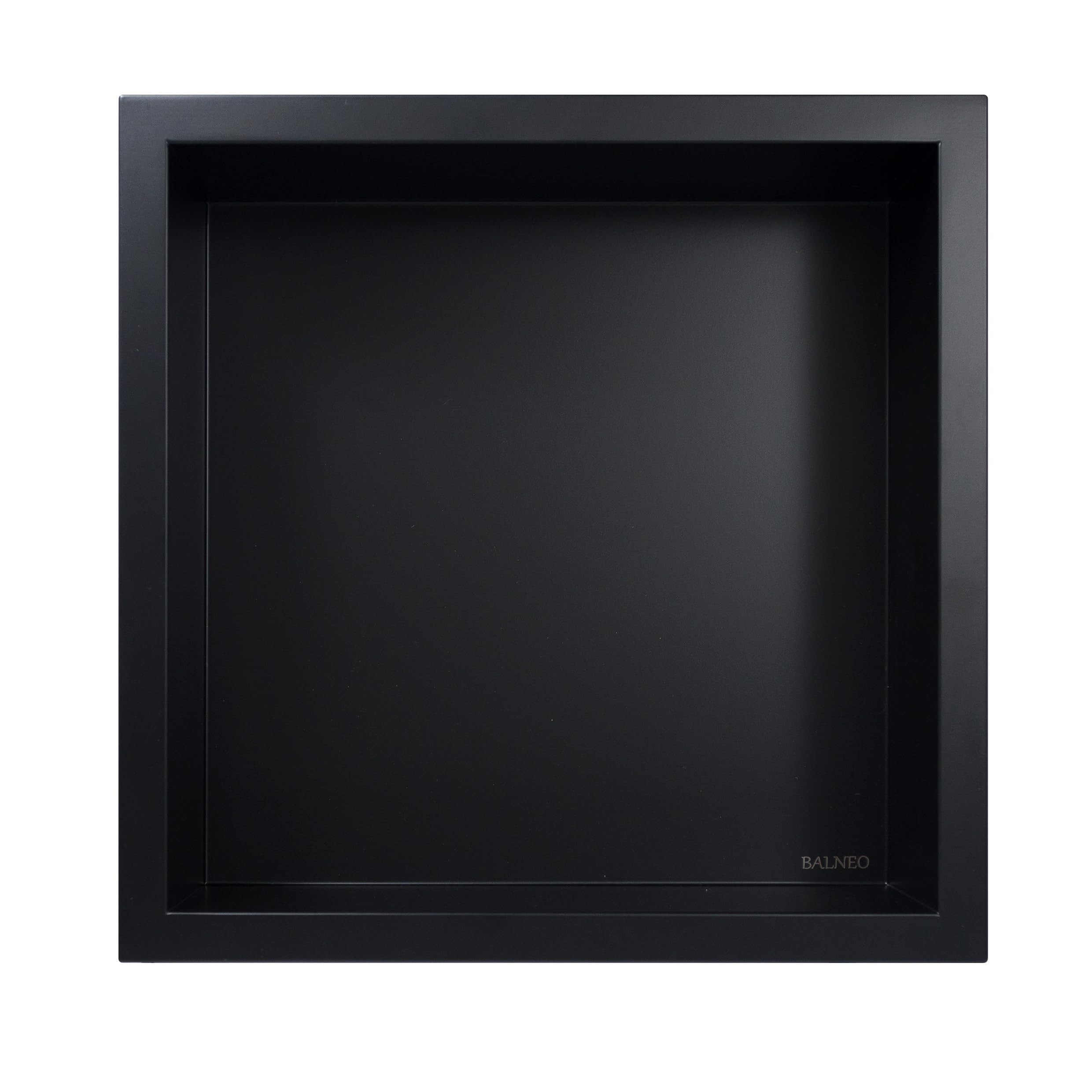 Wall-Box One Duschnische 30 x 30 x 7 cm, Edelstahl AISI 304, Schwarz | Edelstahl AISI 304, Rahmen 18,7 mm, 1 % Gefälle, 100 % wasserdicht, 10 J. + 2 J. Beschichtung