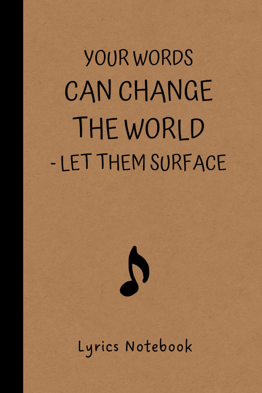 Carnet de paroles de chanson avec portée musicale pour songwriting et musiciens