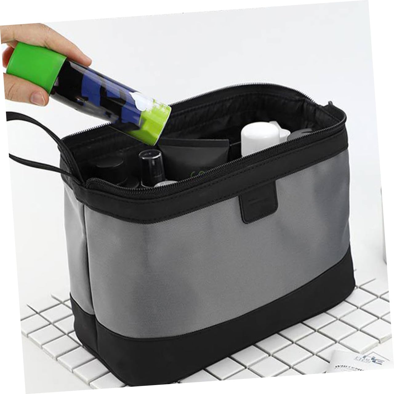 VALICLUD Neceser para Hombre Bolsa De Aseo Práctica y Portátil Neceser De Maquillaje Cremallera para Viajes y Fabricada Material Resistente Al Agua
