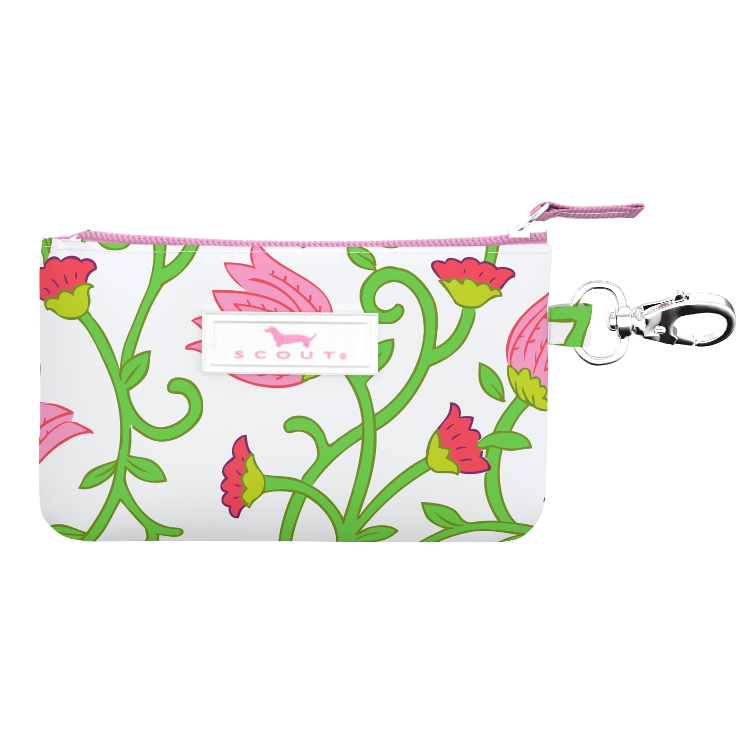 SCOUT IDKase Card Holder, ID Case for Women, Mini Keychain Wallet, Zip Closure