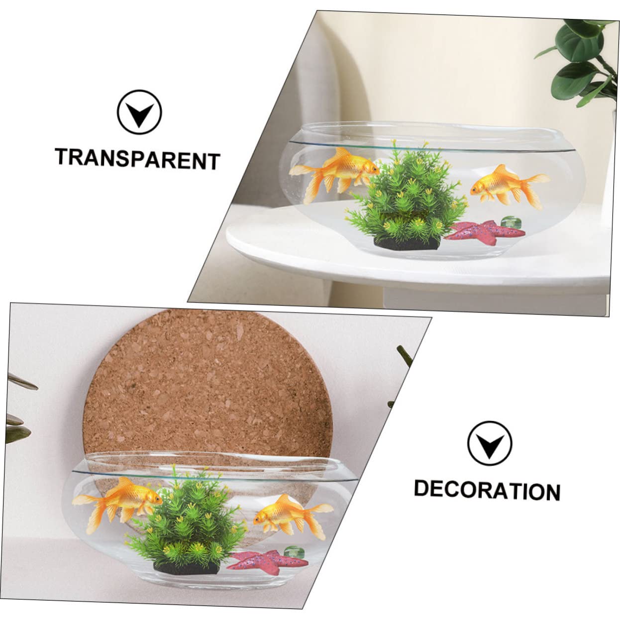 POPETPOP Maceta de Cristal Olla multifunción Olla Multifuncional decoración del Escritorio de Trabajo tazón de Burbujas de Vidrio decoración Retro Planta Maceta hidropónica pecera Loto