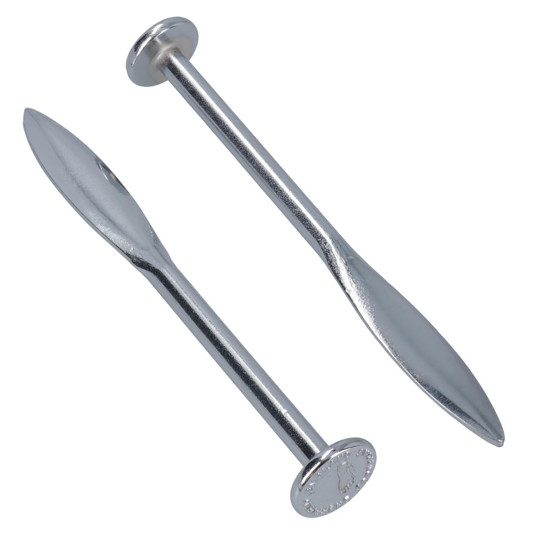 Ab Tools Silver 2 X Genuine Footprint 6" Builders/Brickies Brick Layers Line Pins Nail Te269
