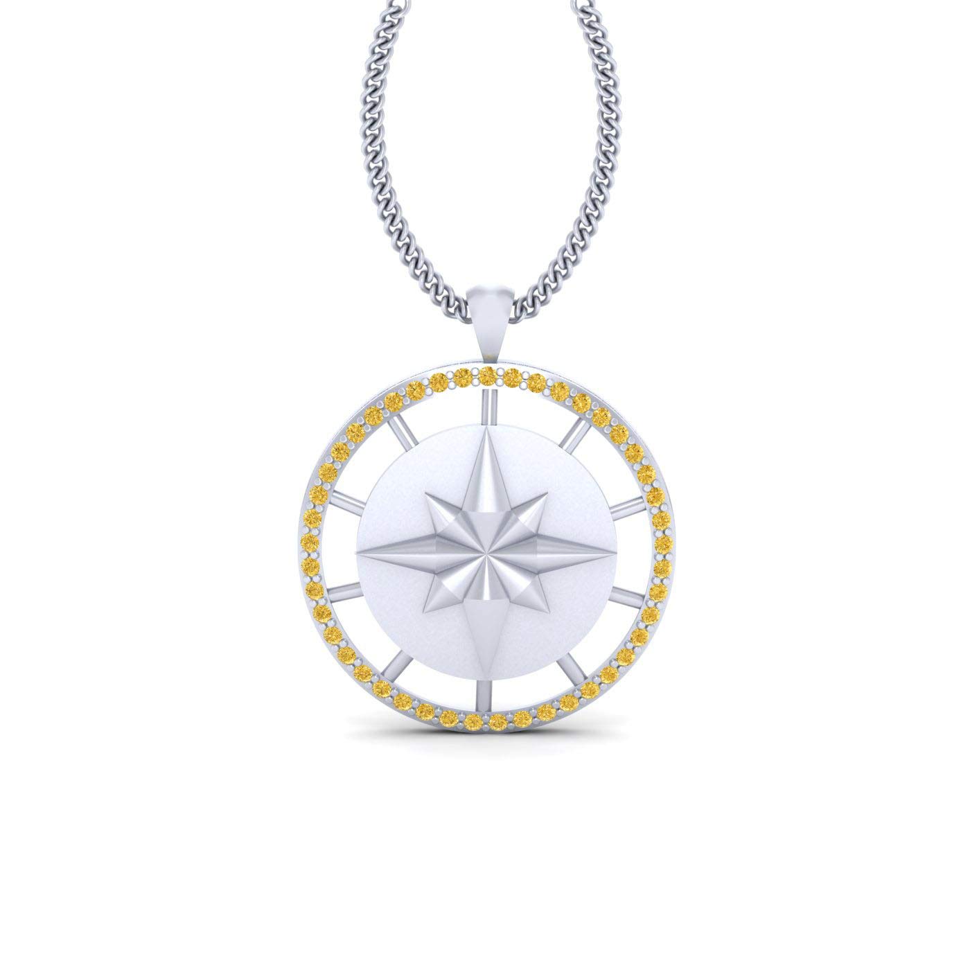 Collar de plata de ley 925 de Capitán Marvel con acabado pulido elegante 7