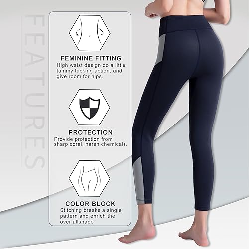Miniatura 5 de GoldFin Pantalones de neopreno para mujer, pantalones de neopreno de 0.079 pulgadas que mantienen el calor para aeróbicos acuáticos, buceo, surf,