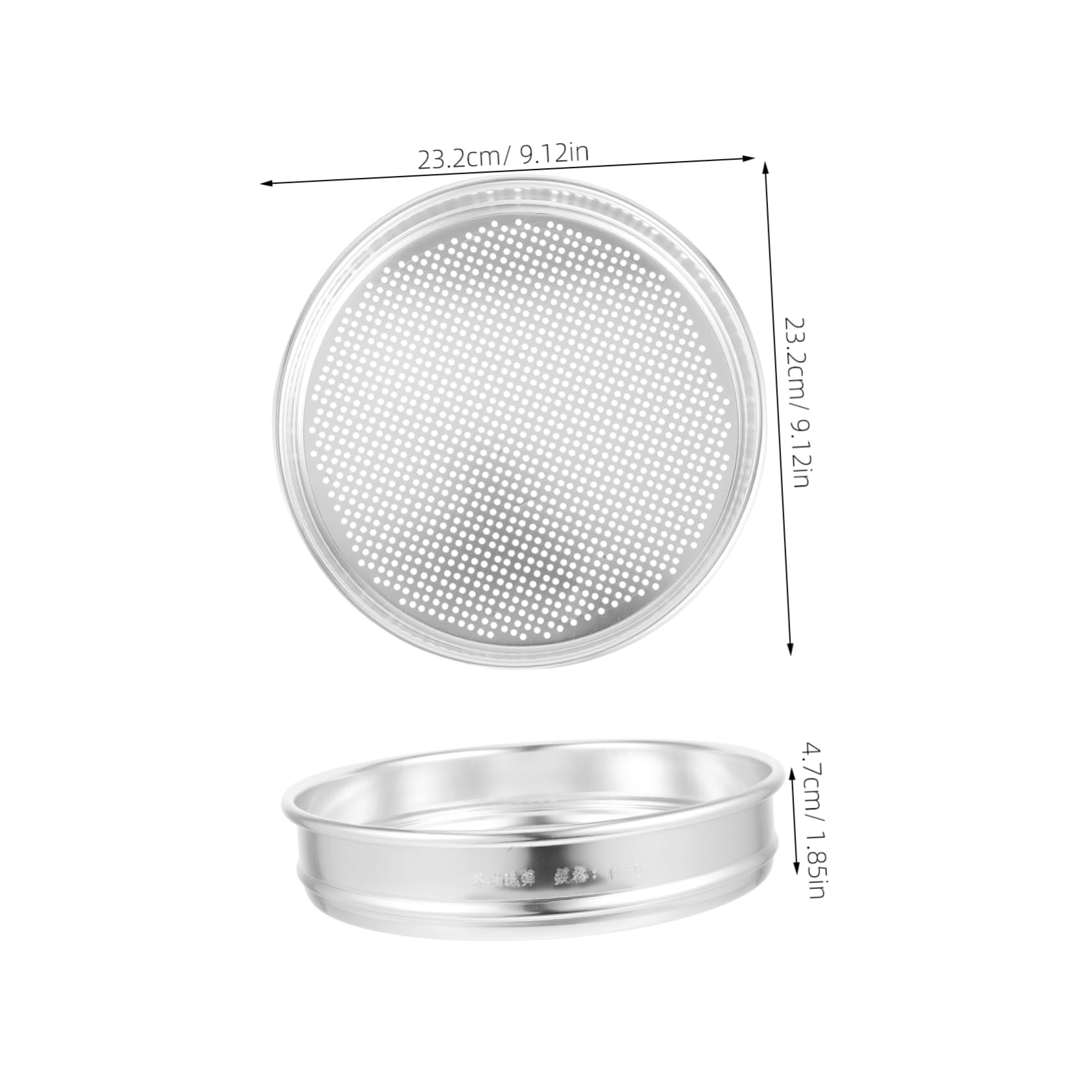 Mikikit Standard Test Sieve 3mm Mesh for Grain Screening Round Test Sieve Easy Handling