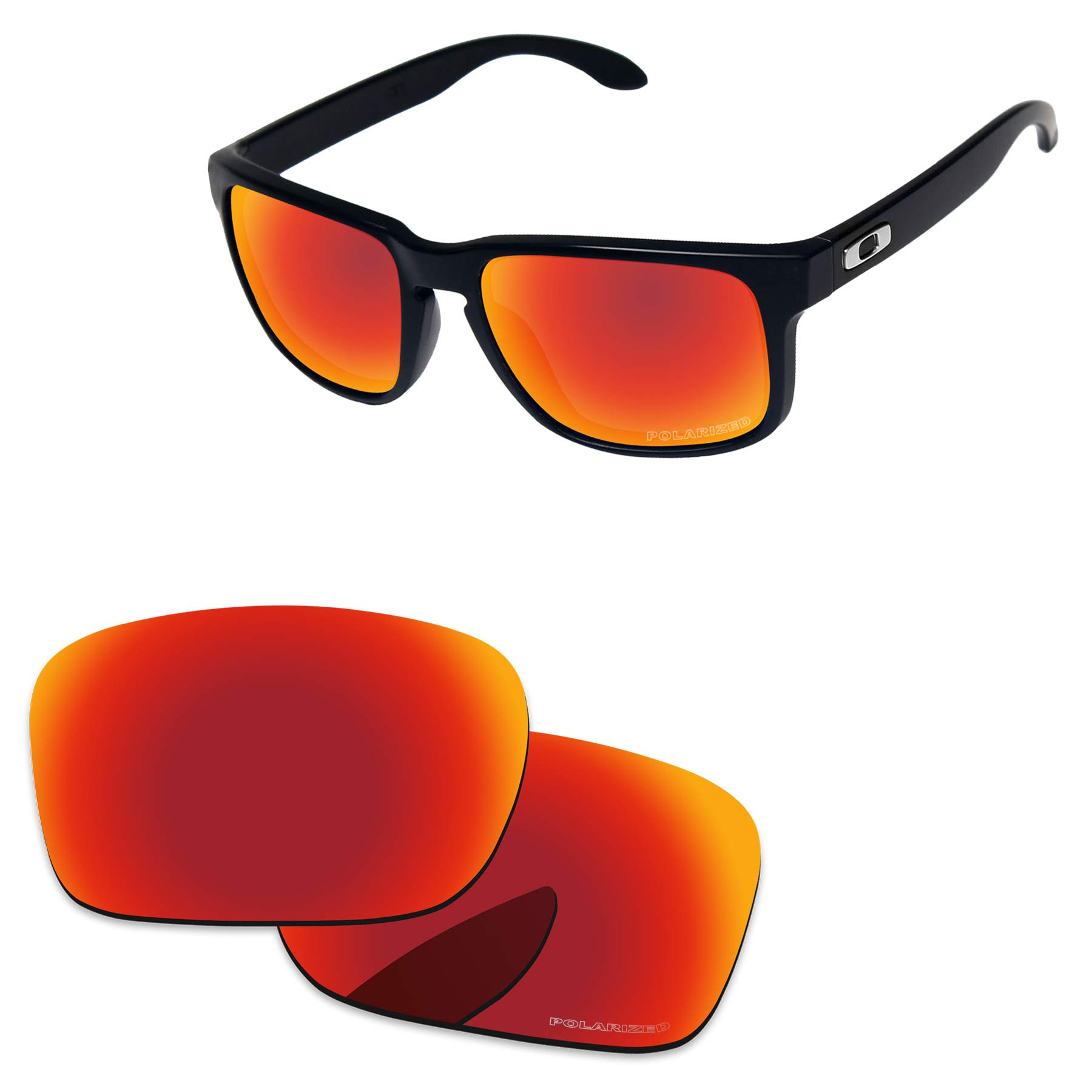 Replacement Lenses for Oakley Holbrook OO9102 Fire Red - Polarized